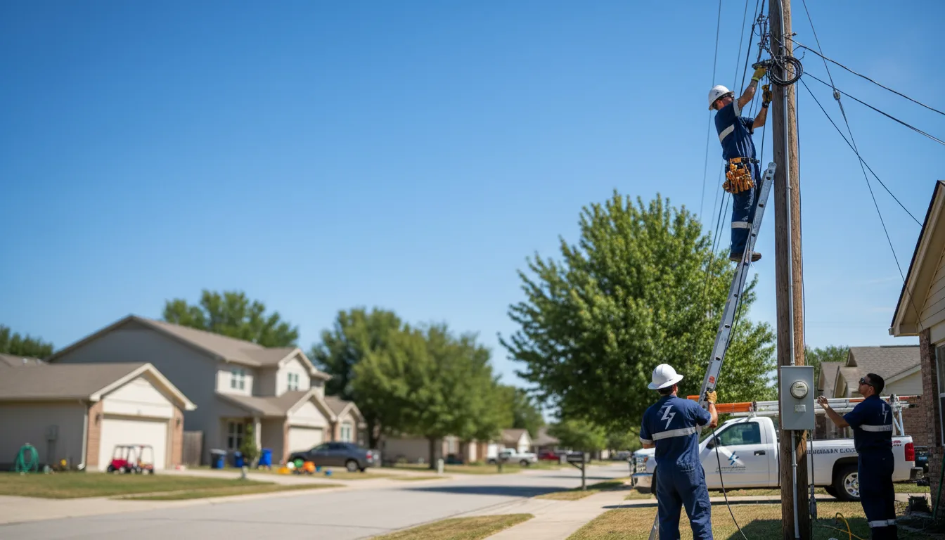 Residential electrician providing installation services in Hughes Springs, TX